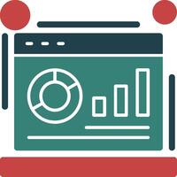 Metrics Glyph Two Color Icon vector