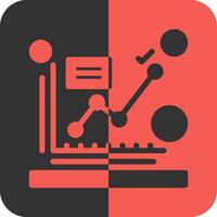 KPI Red Inverse Icon vector