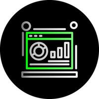 Metrics Dual Gradient Circle Icon vector