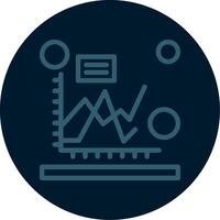 Line chart Line Multi color Icon vector