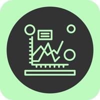 Line chart Linear Round Icon vector