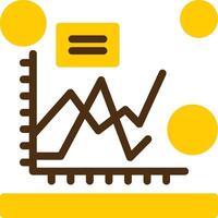 Line chart Yellow Lieanr Circle Icon vector