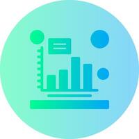 Bar chart Gradient Circle Icon vector