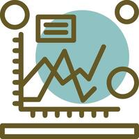 Line chart Linear Circle Icon vector