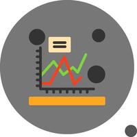 línea gráfico plano sombra icono vector