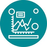 Line chart Outline Circle Icon vector