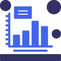 Bar chart Solid Two Color Icon vector