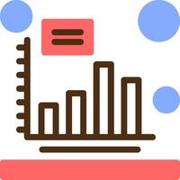 Bar chart Color Filled Icon vector