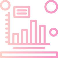 Bar chart Linear Gradient Icon vector
