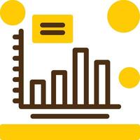 Bar chart Yellow Lieanr Circle Icon vector
