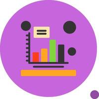 Bar chart Flat Shadow Icon vector