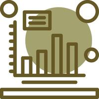 Bar chart Linear Circle Icon vector