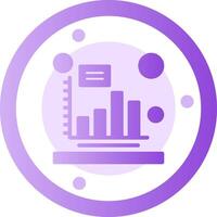 Bar chart Glyph Gradient Icon vector