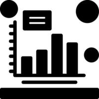 Bar chart Glyph Icon vector