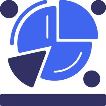 Pie chart Solid Two Color Icon vector