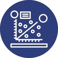 dispersión trama contorno circulo icono vector