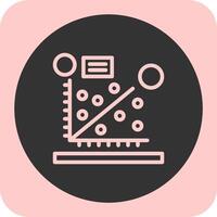 Scatter plot Linear Round Icon vector