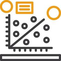 Scatter plot Line Circle Icon vector