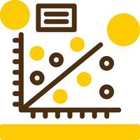 Scatter plot Yellow Lieanr Circle Icon vector