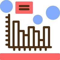 Histogram Color Filled Icon vector