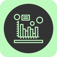 Histogram Linear Round Icon vector