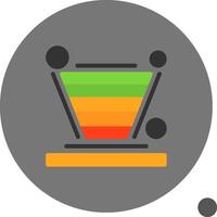 Funnel chart Flat Shadow Icon vector