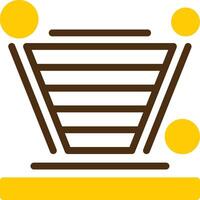 Funnel chart Yellow Lieanr Circle Icon vector