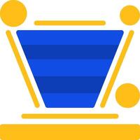 Funnel chart Flat Two Color Icon vector