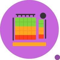 Heatmap Flat Shadow Icon vector