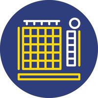 Heatmap Dual Line Circle Icon vector