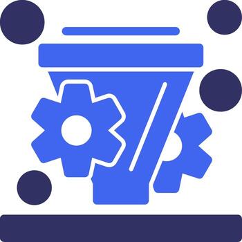 conversión Velocidad mejoramiento sólido dos color icono vector