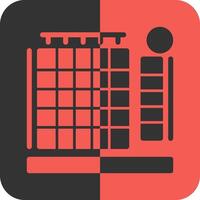 Heatmap Red Inverse Icon vector