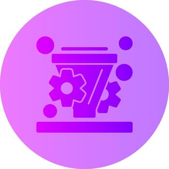 conversión Velocidad mejoramiento degradado circulo icono vector