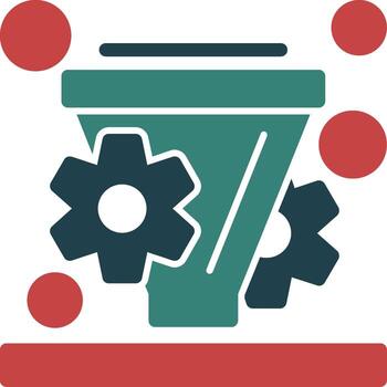 conversión Velocidad mejoramiento glifo dos color icono vector