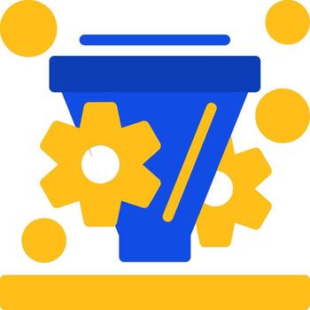 conversión Velocidad mejoramiento plano dos color icono vector