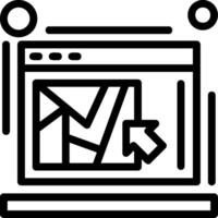 Click map Line Icon vector