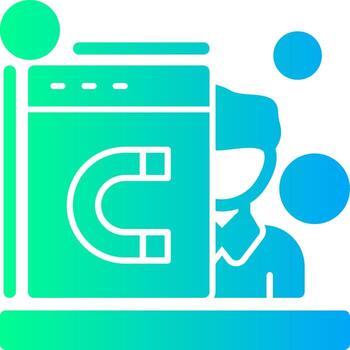 Engagement Solid Multi Gradient Icon vector