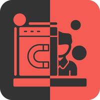 Engagement Red Inverse Icon vector