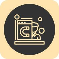 Engagement Linear Round Icon vector