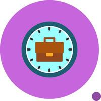 Time Flat Shadow Icon vector