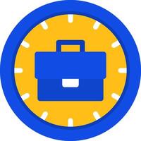 Time Flat Two Color Icon vector