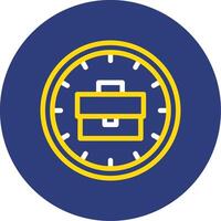 Time Dual Line Circle Icon vector