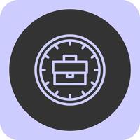 Time Linear Round Icon vector