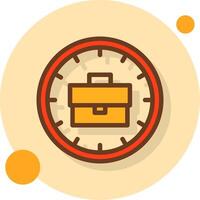 Time Filled Shadow Circle Icon vector