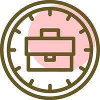 Time Linear Circle Icon vector