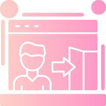 Exit rate Solid Multi Gradient Icon vector