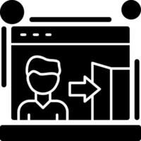 Exit rate Glyph Icon vector