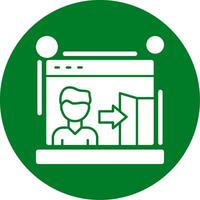Exit rate Glyph Circle Icon vector