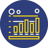 Session duration Dual Line Circle Icon vector