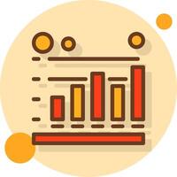 Session duration Filled Shadow Circle Icon vector